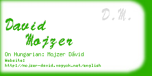 david mojzer business card